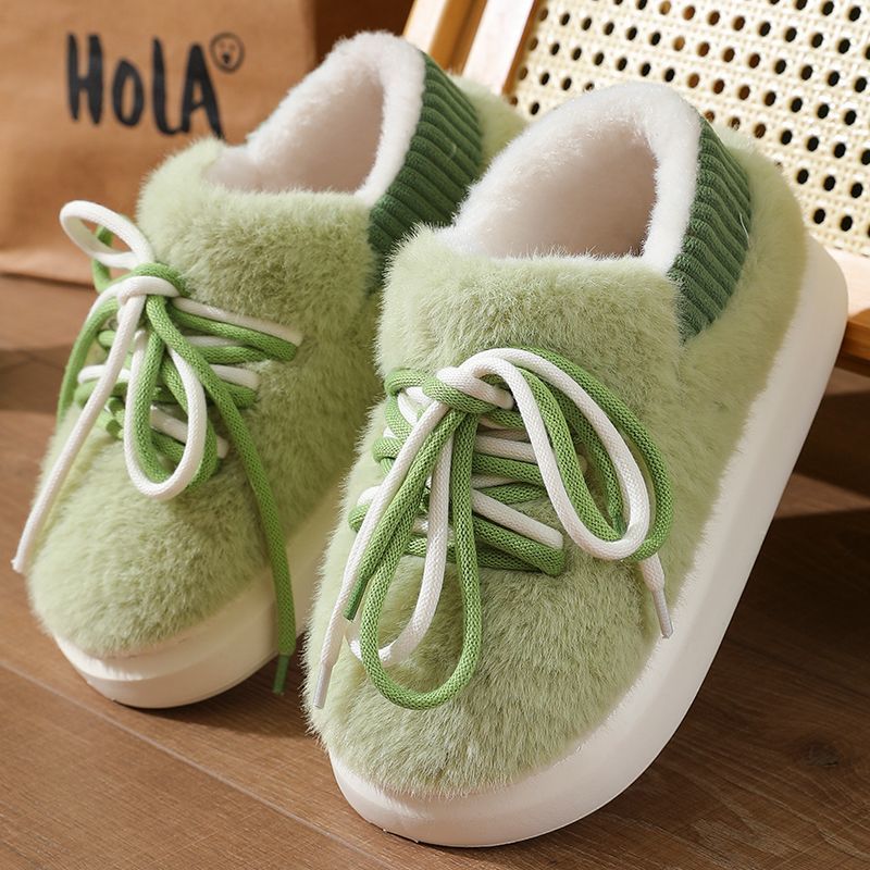 Women Shoes On Sale - รองเท้าแตะแบบสวมเต็มตัวลายสามมิติใหม่ รองเท้าผ้าฝ้ายนุ่มฟูสำหรับใส่ในบ้าน รองเท้าเดินแบบผูกเชือกสำหรับใส่กลางแจ้ง ดีไซน์เนอร์ปี 2025