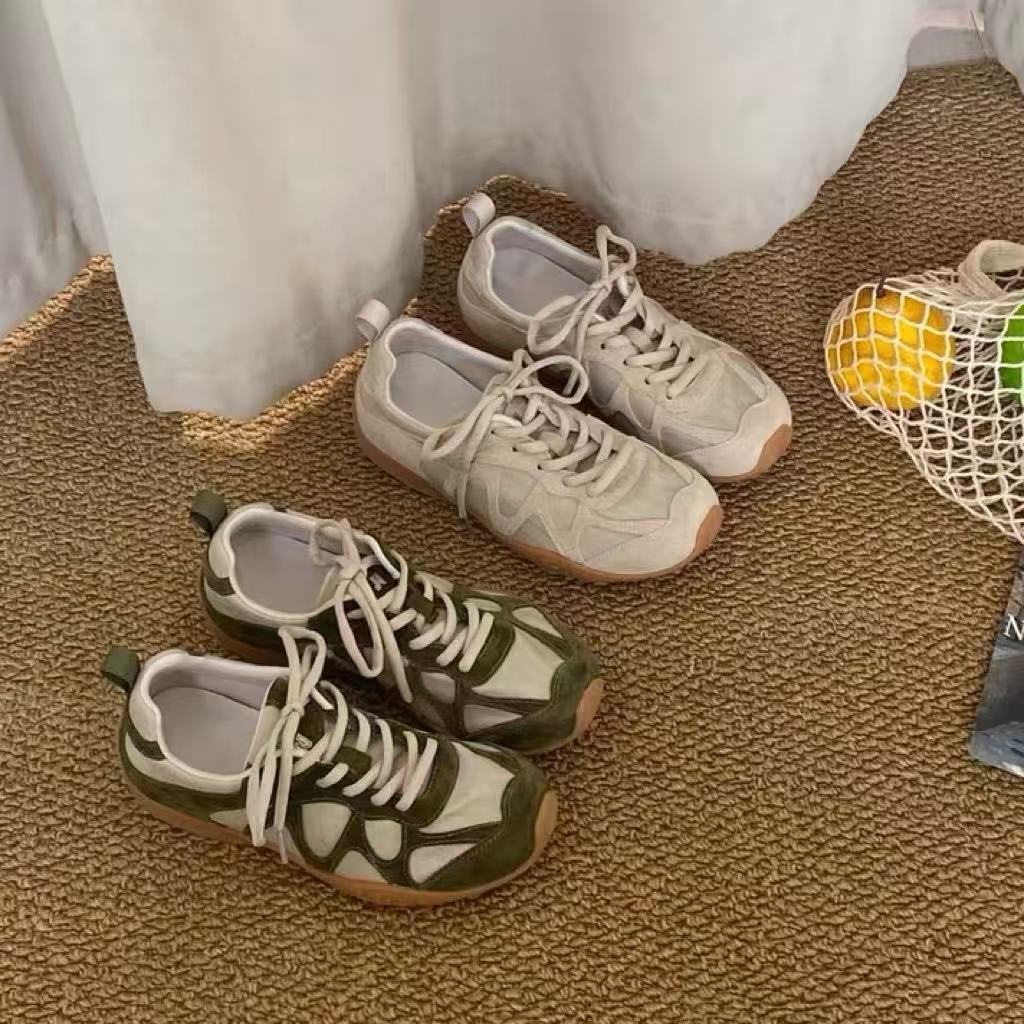 Women'S Shoes Non Slip - รองเท้าผ้าใบแบบผูกเชือกสไตล์วินเทจสำหรับผู้หญิง พื้นยางนุ่มกันลื่น น้ำหนักเบา เหมาะสำหรับเดินทุกวัน ออกกำลังกาย ลำลอง