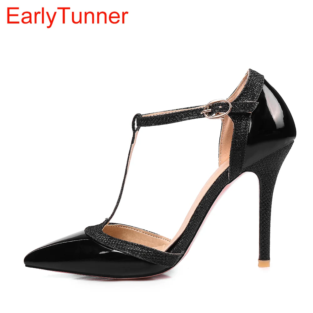 Women Shoes Black - ยี่ห้อใหม่ฤดูร้อนเซ็กซี่สีแดง Apricot สีดําผู้หญิงรองเท้าแตะรองเท้าส้นสูงสุภาพสตรี Stripper รองเท้า EKS6