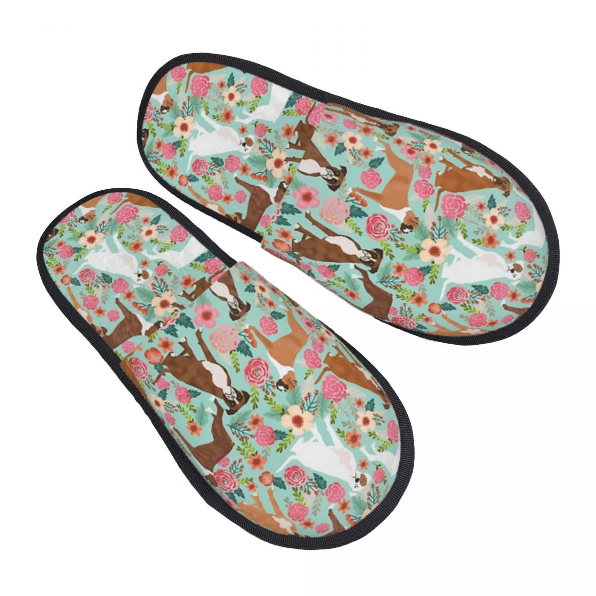 Women Shoes Must Have - ของขวัญสั่งทำพิเศษ รองเท้าแตะบ็อกเซอร์ที่คนรักสัตว์เลี้ยงต้องมี รองเท้าแตะบ้านสำหรับผู้หญิง บุเมมโมรี่โฟม อุ่น นุ่ม