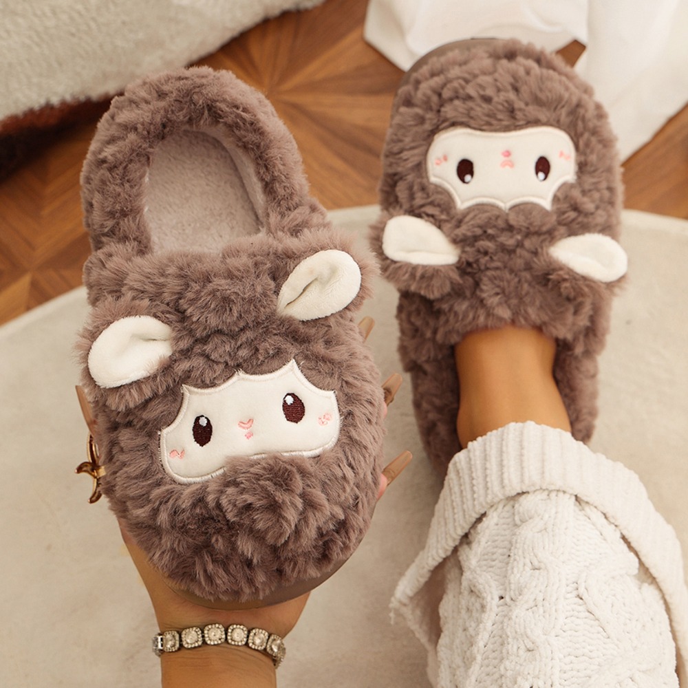 Women'S Shoes Cloud - รองเท้าแตะขนแกะสำหรับผู้หญิง ใส่สบายเหมือนเดินบนปุยเมฆ พื้นหนากันลื่น ใส่ได้ทั้งในบ้านและนอกบ้าน น่ารัก ปิดนิ้วเท้า