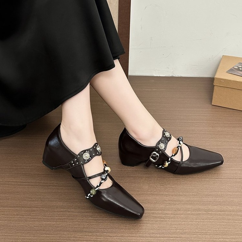 รองเท้าสไตล์เมอร์รี่เจนแบบเรโท - Women Shoes Loafers บทวิจารณ์และราคา