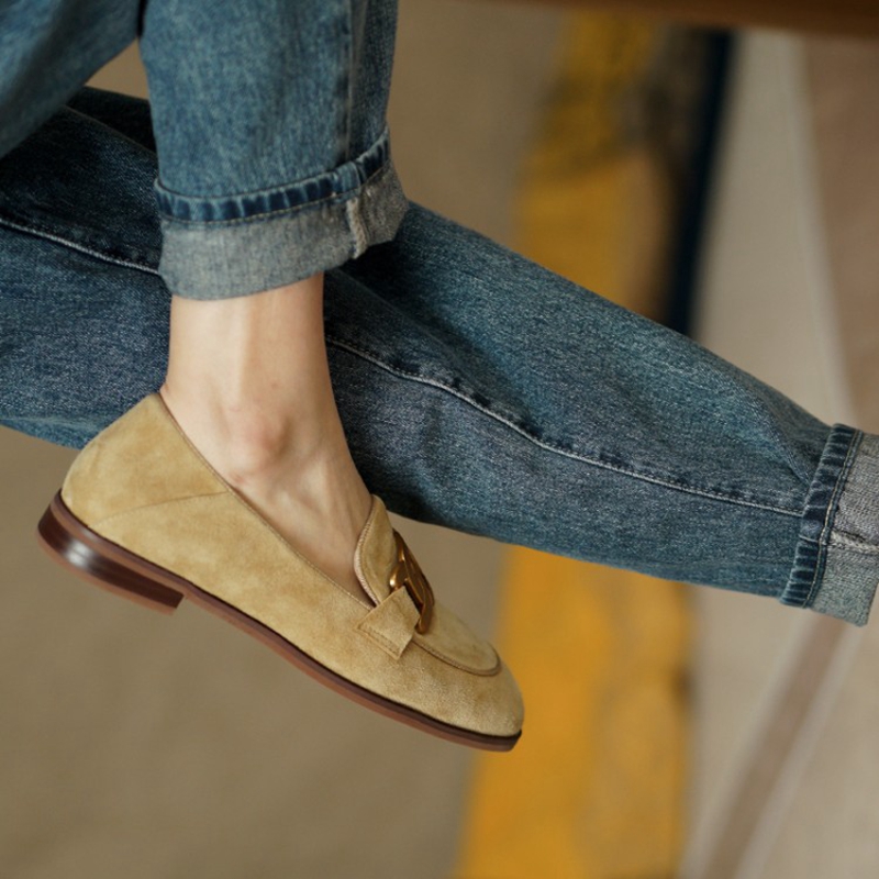 หนังนิ่มหนังผู้หญิง Loafers ฤด - Women Shoes Black บทวิจารณ์และราคา