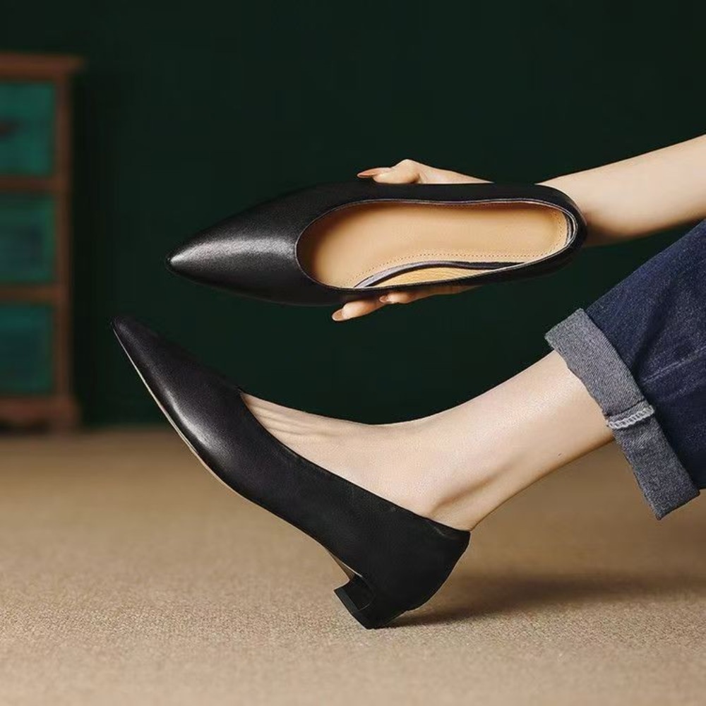 ​ ​ รองเท้าส้นเตี้ยแบบสวมสำหรั - Women Shoes Black บทวิจารณ์และราคา