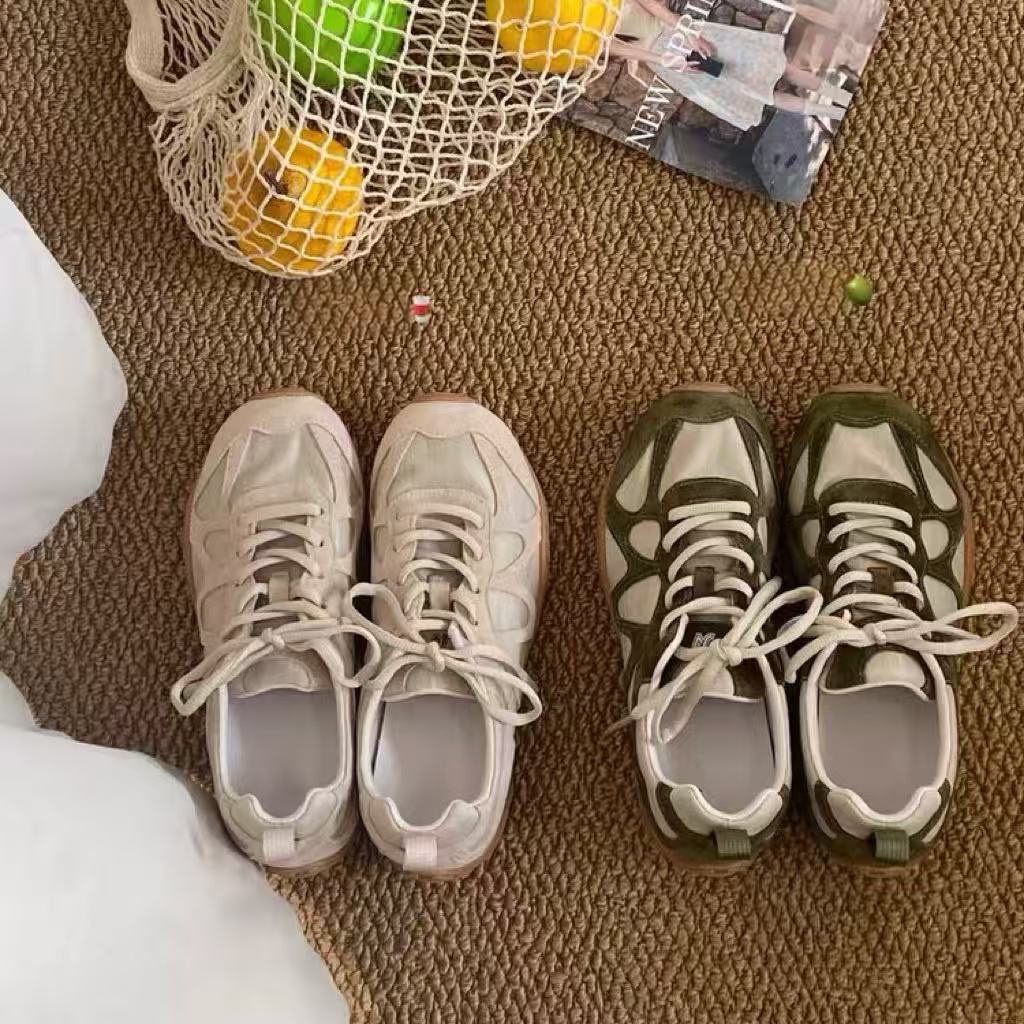 รองเท้าผ้าใบแบบผูกเชือกสไตล์วิ - Women'S Shoes Non Slip บทวิจารณ์และราคา