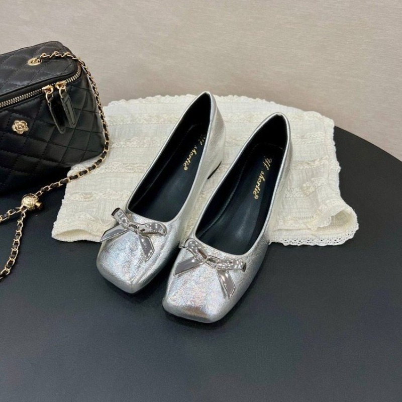 รองเท้าส้นเตี้ยทรงโบว์สไตล์อาร - Women Shoes Loafers บทวิจารณ์และราคา