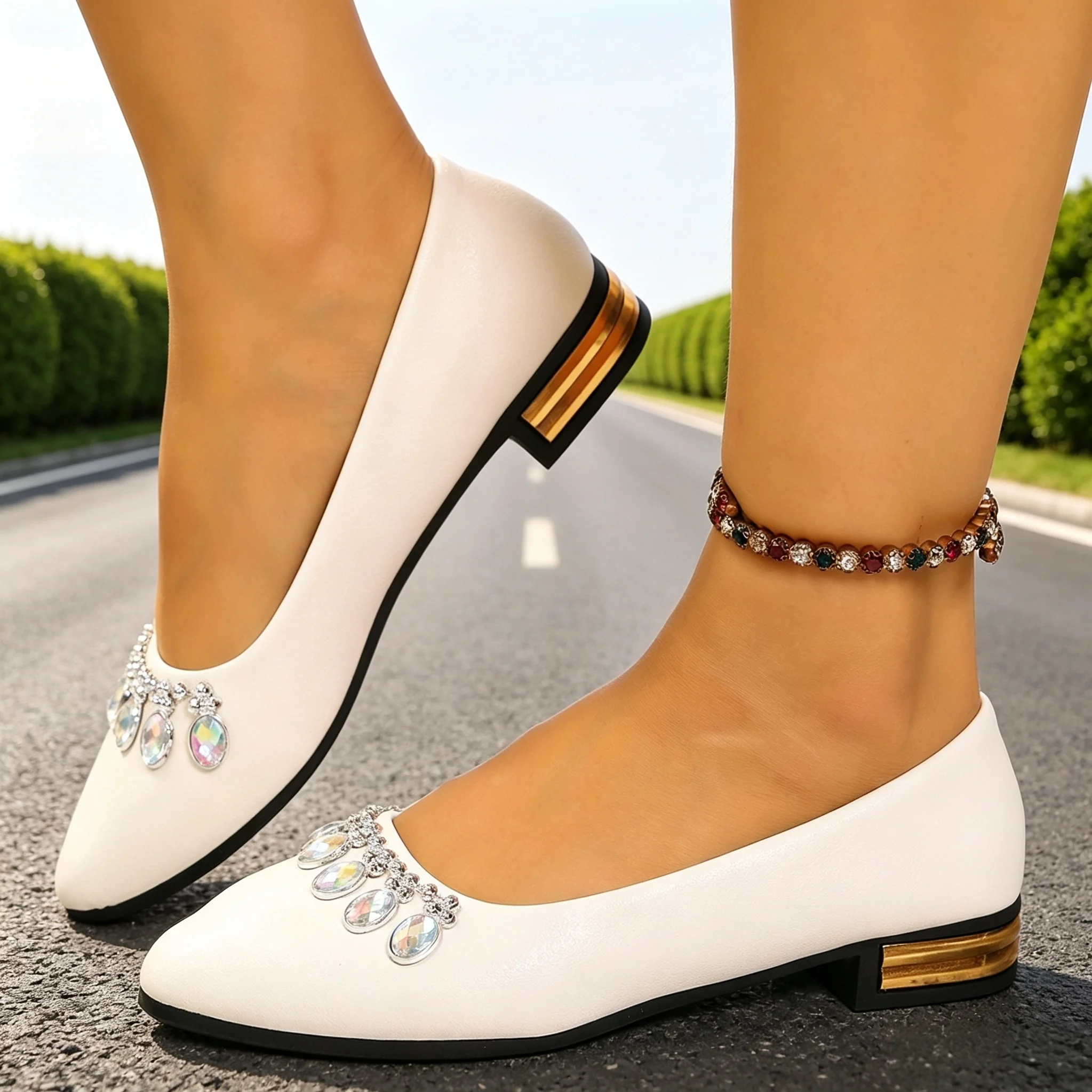 รองเท้าส้นแบนสำหรับผู้หญิง หัว - Women Shoes Loafers บทวิจารณ์และราคา