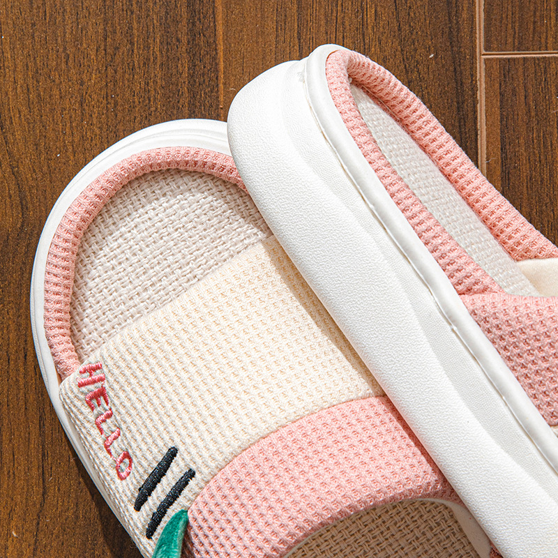 รองเท้าแตะผ้าลินินสไตล์ใหม่สำห - Women Shoes On Sale บทวิจารณ์และราคา