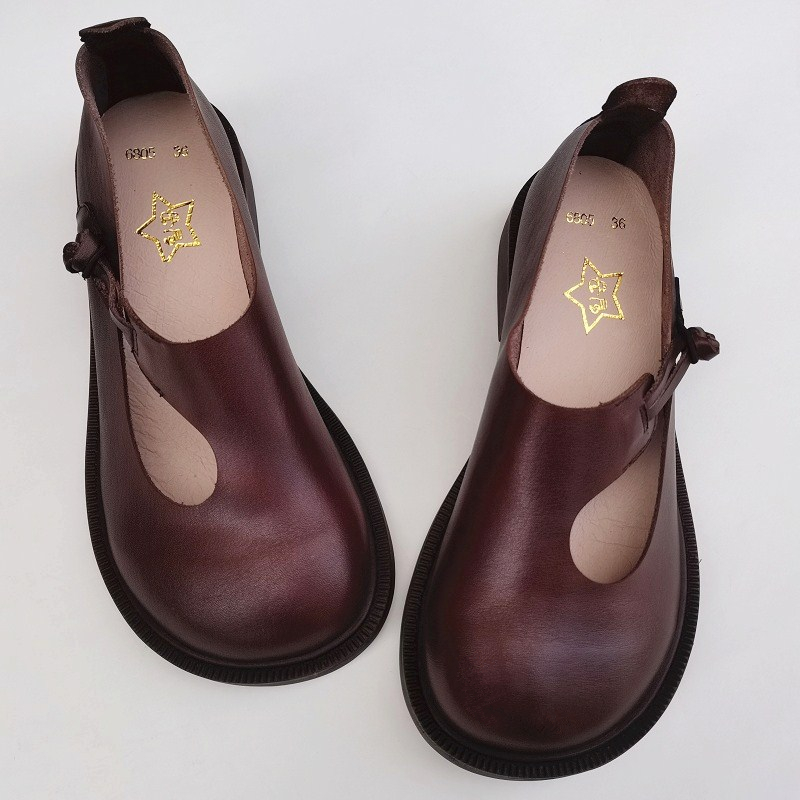 Careaymade-รองเท้าสตรีหนังแท้ร - Women Shoes Black บทวิจารณ์และราคา