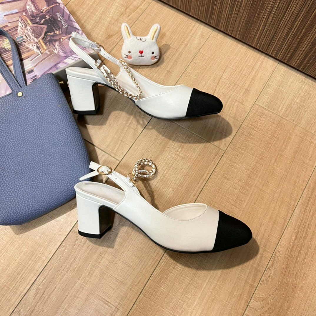 รองเท้าส้นสูงแบบสลิงแบ็คสำหรับ - Women Shoes Black บทวิจารณ์และราคา